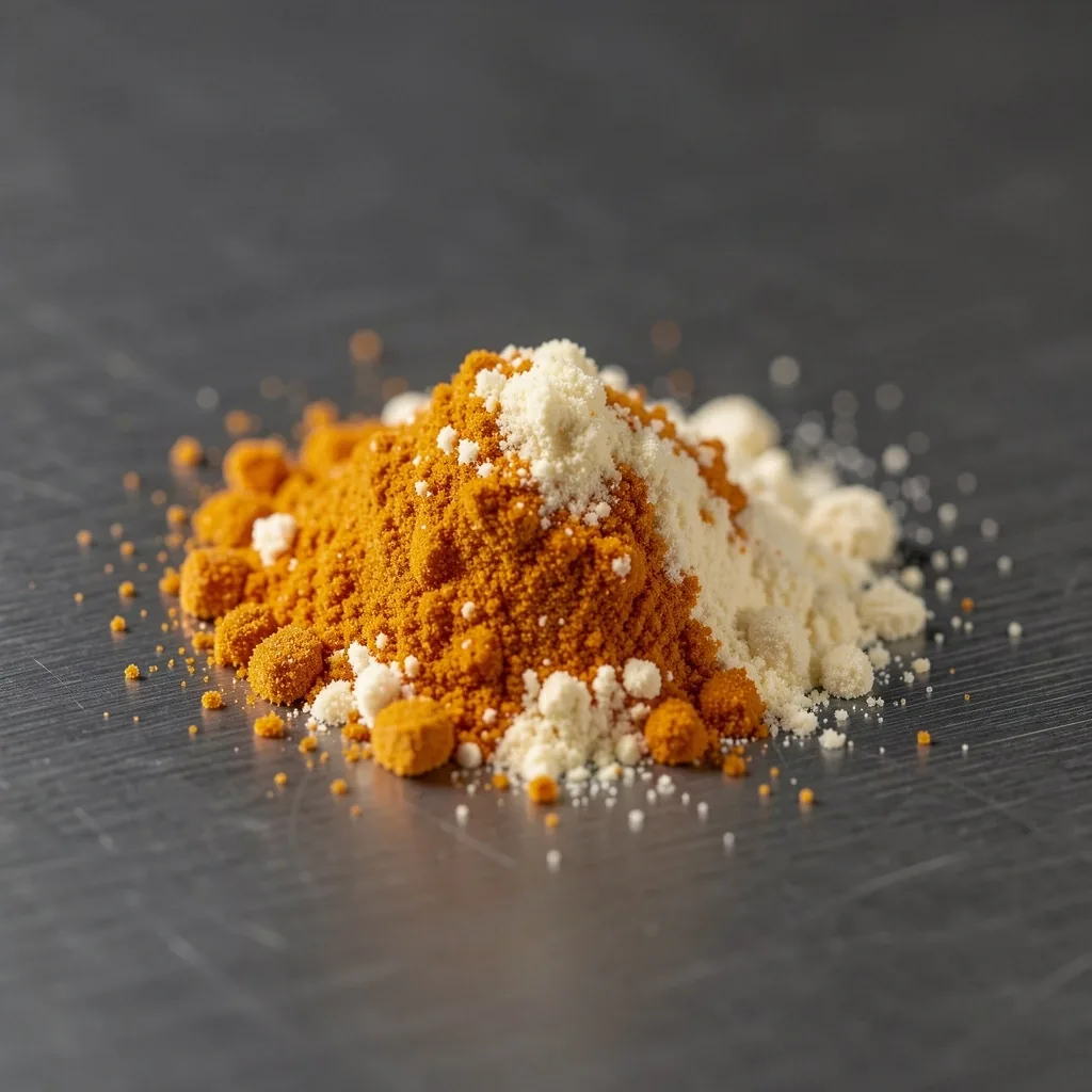 B-complex vitamin powder photographed in studio lighting